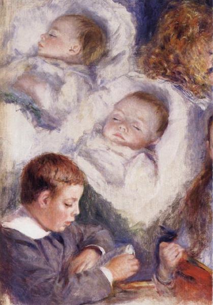 Pierre Renoir Studies of the Berard Children France oil painting art